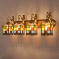 Licht LED Mittelmeer bad spiegel Wand lichter Toilette bad eitelkeit schrank make up spiegel lampe Wand Lampen DF25-in Wandleuchten aus Licht & Beleuchtung bei
