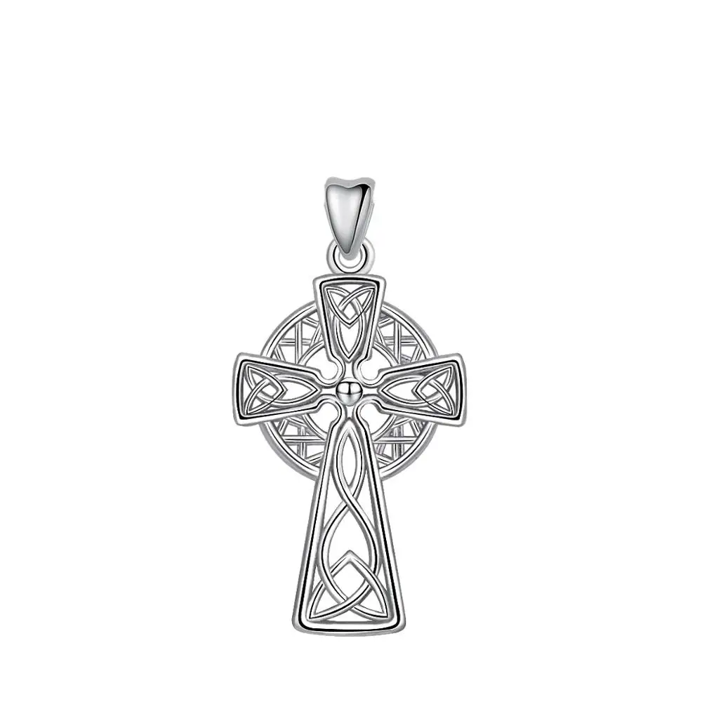 Homme Collier Vintage la vie éternelle Croix Pendentifs Collier En Acier Inoxydable Chaîne