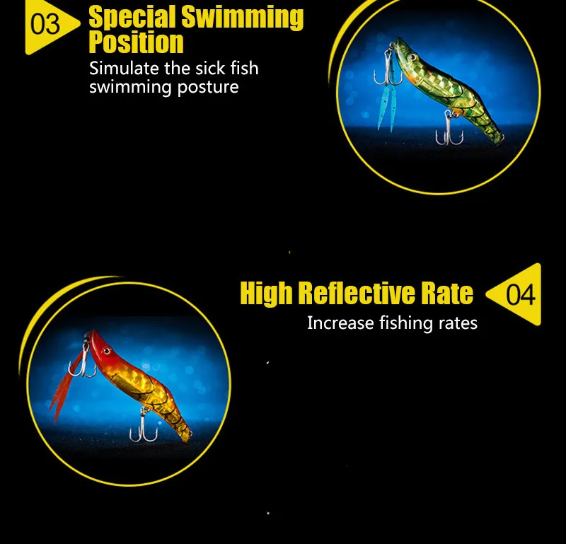 2 шт. искусственная креветка рыболовная приманка 2 тройные Крючки Пластиковые Свинцовые Приманки для рыбы 3D реалистичные жесткие приманки для басов Длинные литья 15 г 8 см