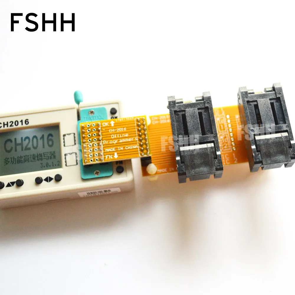CH2016 USB SPI FLASH programmer+Clamshell 300mil SOP16+SOP16 test socket Production 1 drag 2 programmer CH2016 USB SPI FLASH programmer+Clamshell 300mil SOP16+SOP16 test socket Production 1 drag 2 programmer