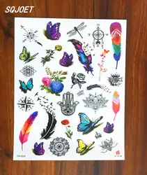 Модные Временные татуировки 3D Книги по искусству различных животных Одноразовые наклейки татуировки