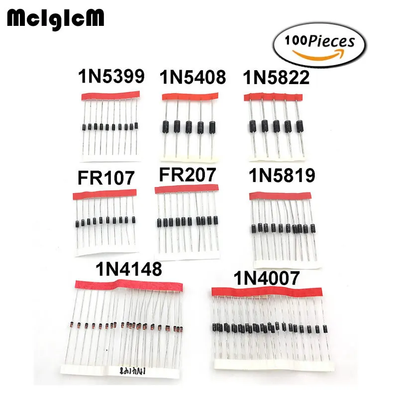 MCIGICM 1N4148/1N4007/1N5819/1N5399/1N5408/1N5822/FR107/FR207 диоды разные комплекты|diode assorted kit|diode assortmentdiode kit
