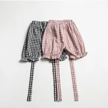 Hot-sale Children Thin Cotton Kids Shorts Fashion Kid Plaid Bow Beach Shorts for Girls Summer Princess Breathable Boys Shorts