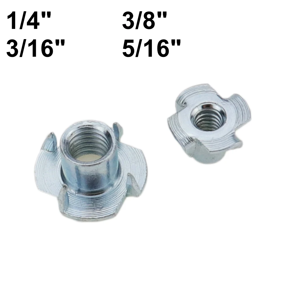 50 шт. 25 шт. 1/" 3/8" 3/1" 5/16" четыре 4 зубчатых тройника глухие гайки мебельные вставные гайки для дерева 4 зубца стук в дерево
