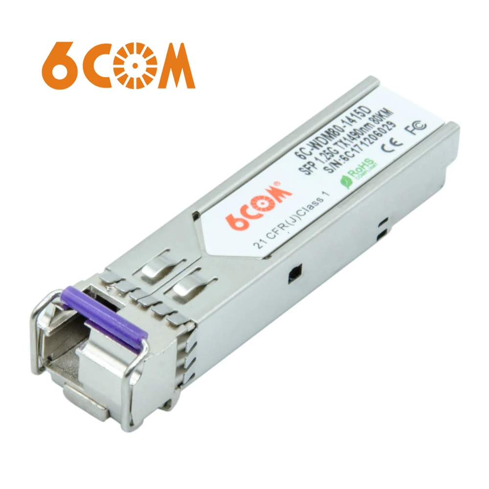 

1.25G BiDi SFP Module 1490nm-TX/1550nm-RX 80km SMF DDM 1000BASE-BX Transceiver for Transition-networks TN-GLC-BX-U-80