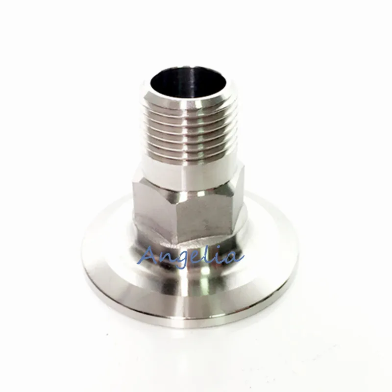 

1/2" DN15 Tri Clamp OD 50.5mm G Thread Male thread OD 20mm SUS304 Sanitary Fitting Hex Nut Connector