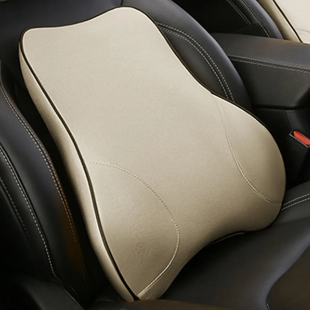 Автомобильное сиденье поясничная подушка Memory Foam Back Brace поддерживает эргономику авто аксессуары подушки под талию - Название цвета: Белый