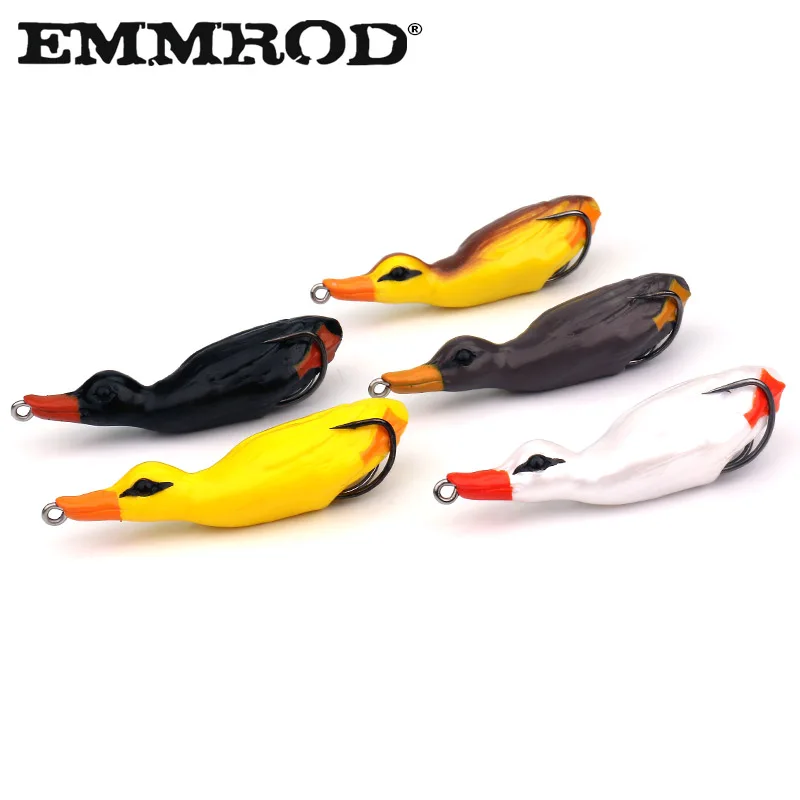 

3pcs NEW EMMROD Soft Plastic 3D Ducks Fake Bait Simulation 5 Bright Colors Isca Artificial Bait Wobber Fishing Lure