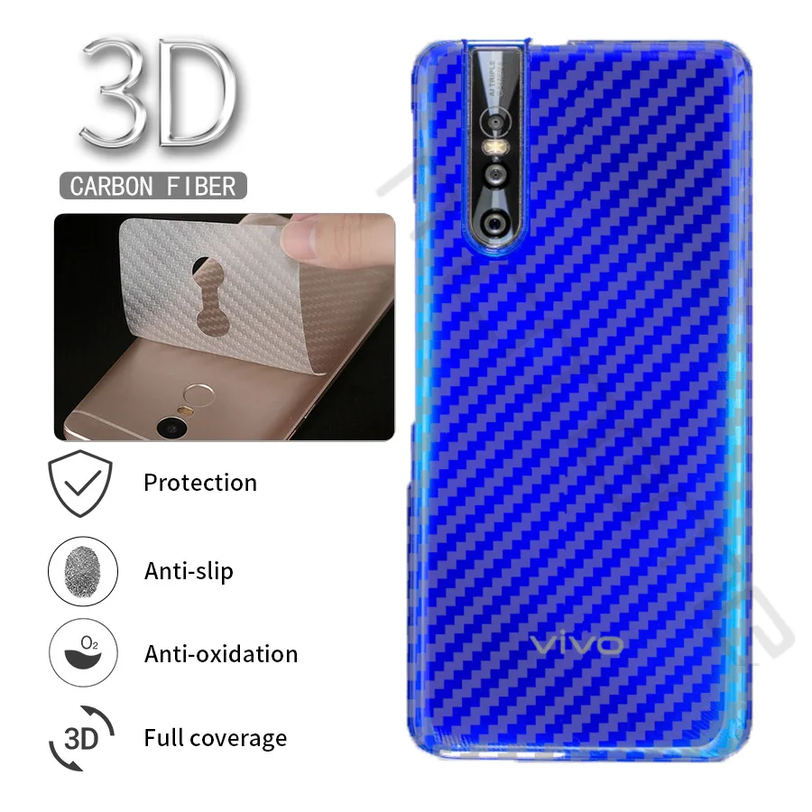 5Ps Protective Clear 3D Carbon Fiber Soft Screen Protector Sticker For vivo V15 Pro Back Film Not Tempered Glass
