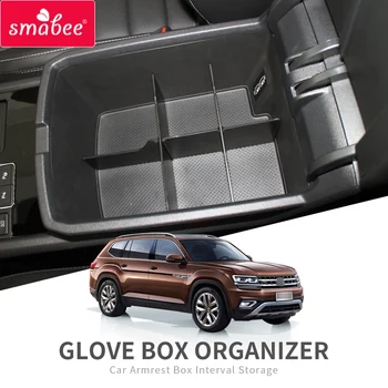 

Smabee Car Armrest Box Interval Storage Box For VW Teramont Atlas 2017 2018 2019 For Volkswagen Accessories Tidying Storage Box