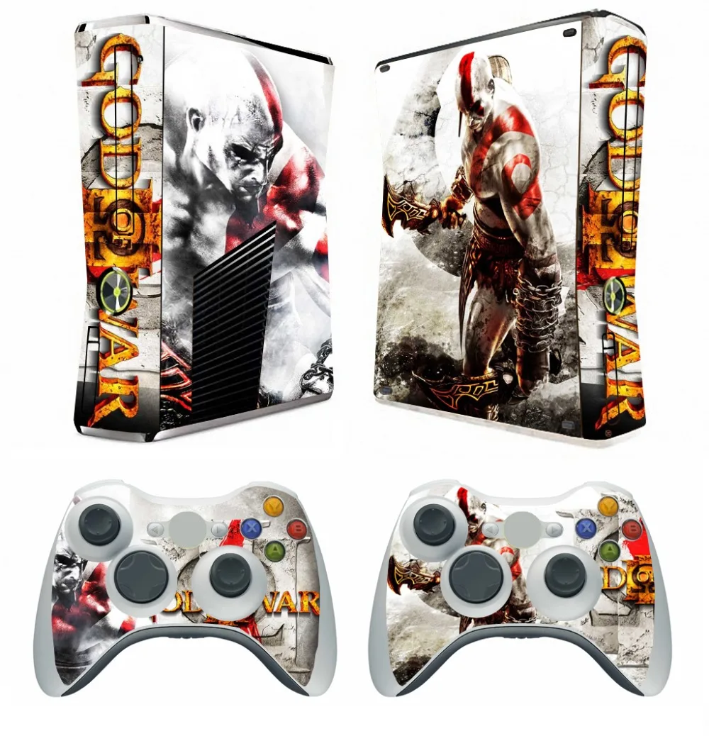 GOW 210 Vinyl Skin Sticker Protector for Microsoft Xbox 360 Slim and 2
