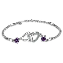 XIYANIKE Циркон Кристалл свежий в форме сердца браслет для женщин дизайн простой модный браслет для женщин подарок для девочек VBS4093