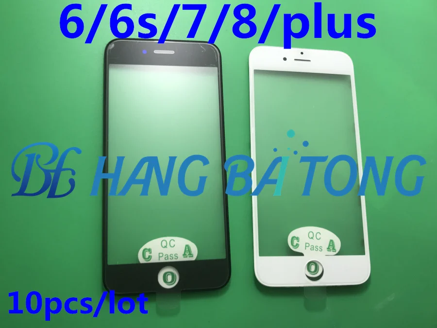 10 шт./лот Top AAA + Холодный пресс 3 в 1 переднее стекло для экрана с рамкой OCA iphone 8 7 plus 6