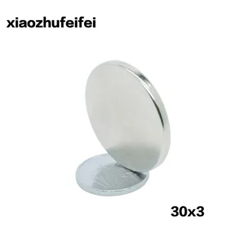 

30 x 3 mm 20pcs Disc Super Strong Round Magnets Rare Earth Neo Neodymium N52 Circular Permanent magnet Hard to apart away