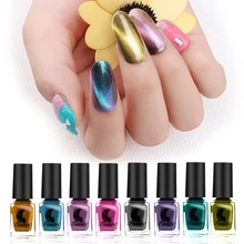 6 мл эффект зеркальных ногтей лак металлический лак серебро Металл золото УФ-гель для ногтей лак основа верхнее покрытие украшения для ногтей маникюр