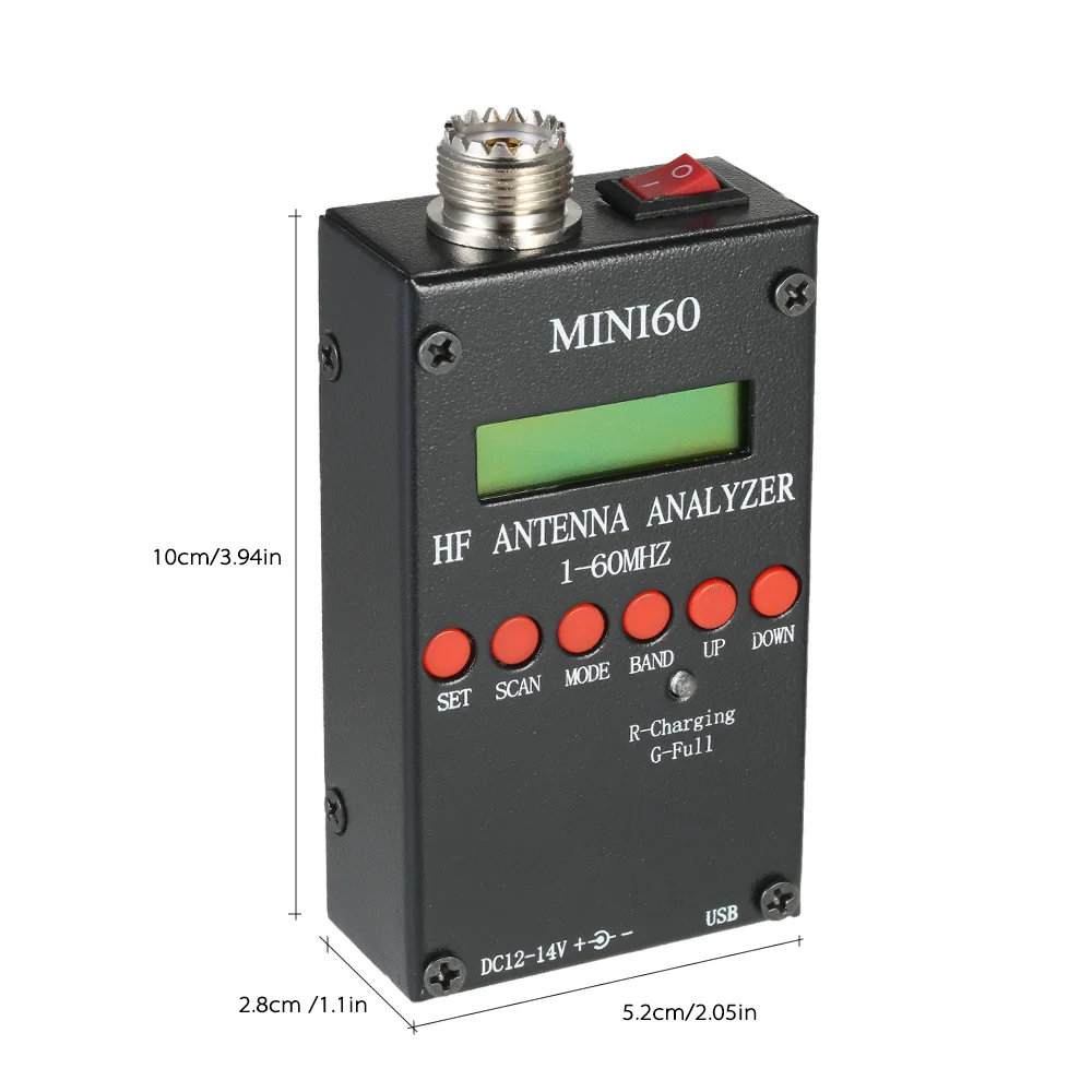 Анализатор антенны Mini60 1 60 МГц SARK100 AD9851 HF ANT SWR для любительской радиостанции|swr