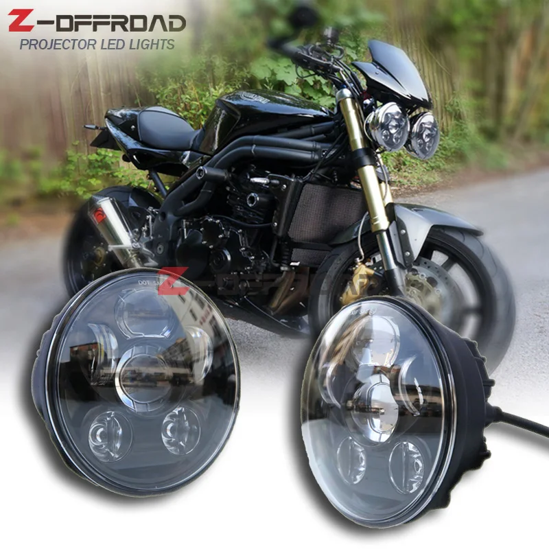 For Street Triple 2pcs 575 Plugplay Led Headlight Motorcycle