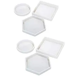 6 упаковок силиконовый подстаканник формы в том числе квадратные, шестигранные, круглые Формочки-силиконовая полимерная форма, пробки для