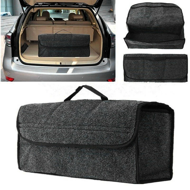 

High-capacity Durable Collapsible Luggage Storage Bag High Quality Material 49*16*24cm Practical Gray Felt Cloth Trunk Bag