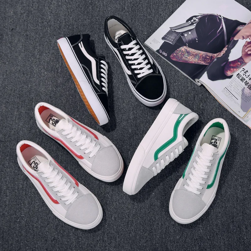 2019 Canvas Shoe Male Trend Joker Student Shoes Male Leisure Time Ventilation Low Help Black Male Skate Shoes Zapatos De Hombre