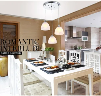 

1/3heads lamps fashion Modern simple LED restaurant lamp creative three and single head dining room hall lamp Pendant Lights
