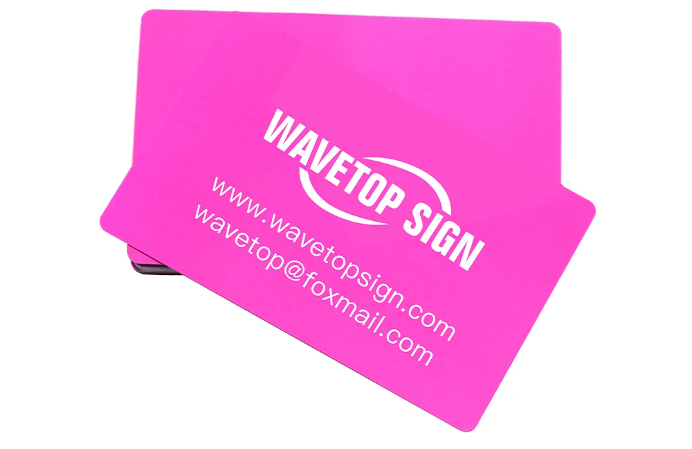 WaveTopSign 100 шт./лот визитные карточки многоцветный алюминиевый сплав металлический лист тестовый материал для лазерной маркировки машины