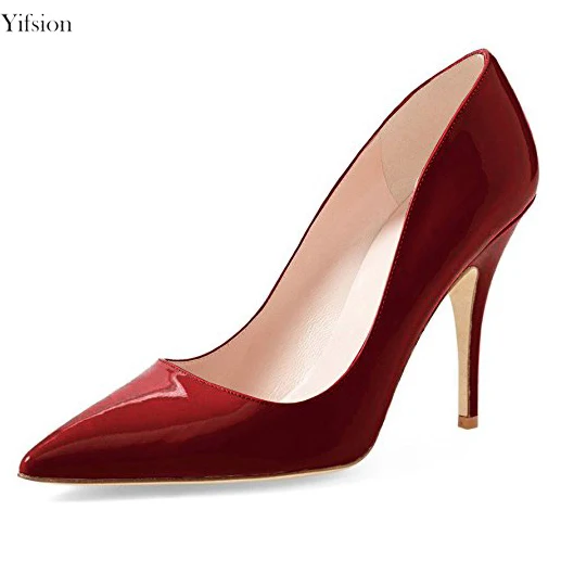 

Yifsion New Women Shiny Pumps Sexy Stiletto High Heel Pumps Pointed Toe 5 Colors Party Prom Ladies Shoes Women Plus US Size 4-15