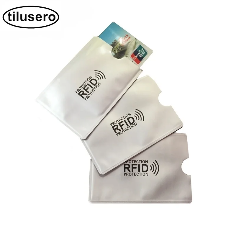 

5pcs Anti Rfid Blocking Reader Lock Bank Card Holder ID Bank Card Case Rfid Protection Metal Credit Card Holder Aluminium H042