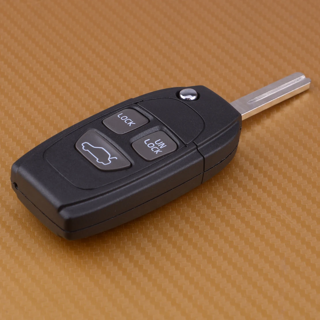 

beler 3 Buttons Flip Car Remote Key Shell Case Fob with uncut blade Replacement fit for Refit VOLVO S40 V40 S60 S80 XC70