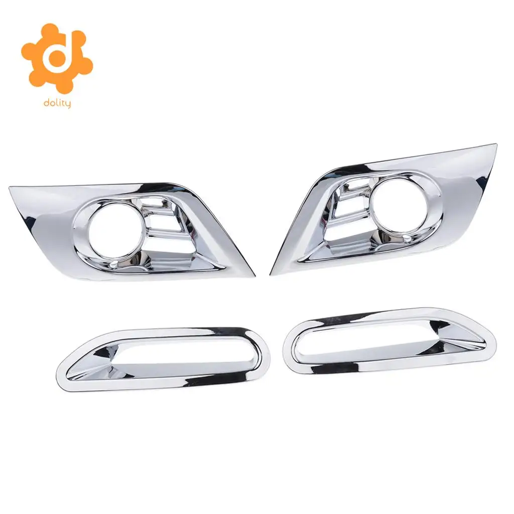 dolity 4 Pieces Front Rear Fog Light Frame Cover Trim Protector for Buick Envision