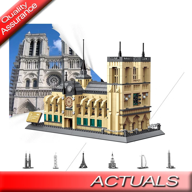 

Wange 5210 City Architecture NOTRE DAME CATHEDRAL of Paris Building Blocks Assembled Bricks Toys Landmark
