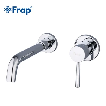 

FRAP New Brass Basin Faucet Wall Mounted Tap Single Handle Bathroom Mixer Tap Hot Cold Sink Faucet Rotation Spout Y10050