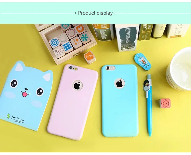 Phone Case For iPhone 7 6 6s 8 X Plus 5 5s SE XR XS Max Candy Color Silicone Couples Soft Simple Solid Color Fashion Case Cover