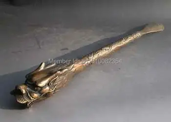 

JS430 Rare, Chinese Brass Carved statue Dragon ' Shoehorn '