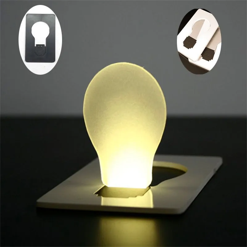 1pc Card Led Light Cute Small White/Black Card Lamp Night Light