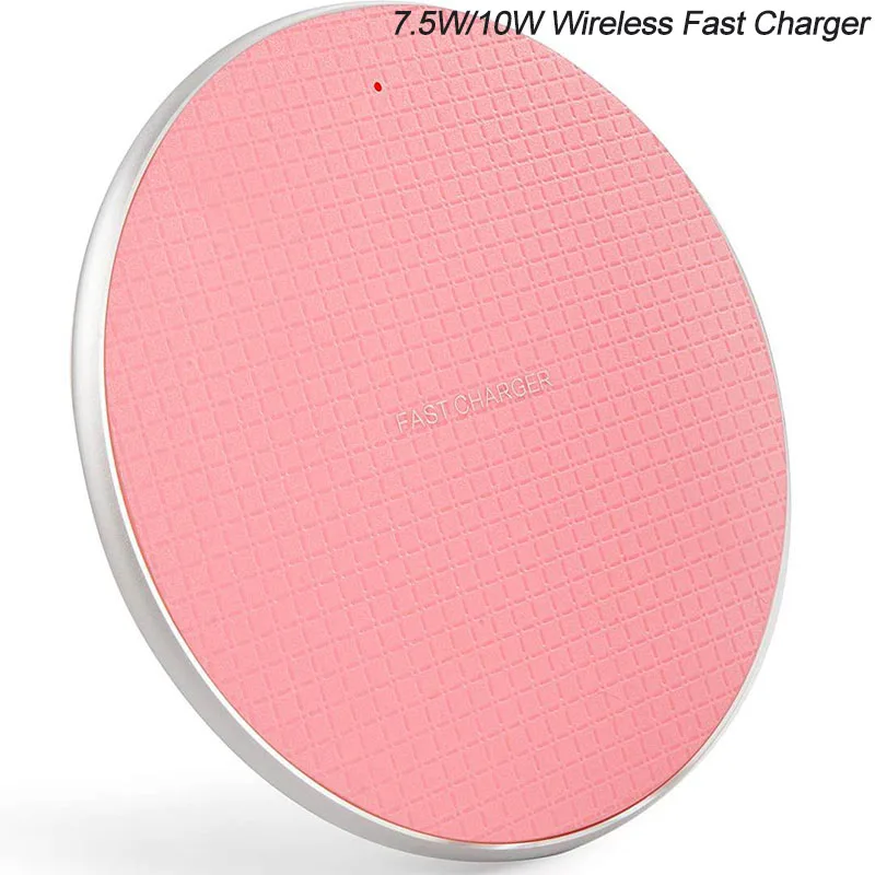 

7.5W/10W Wireless Fast/Quick Charging Desktop QI Aluminum Charger Pad For Iphone X XS MAX Samsung Galaxy S9 S10 Plus XIAOMI 9
