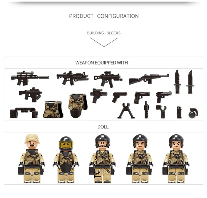 Army Tank Building Blocks Military Vehicles Bricks Compatible LegoING Weapons Toys For Children