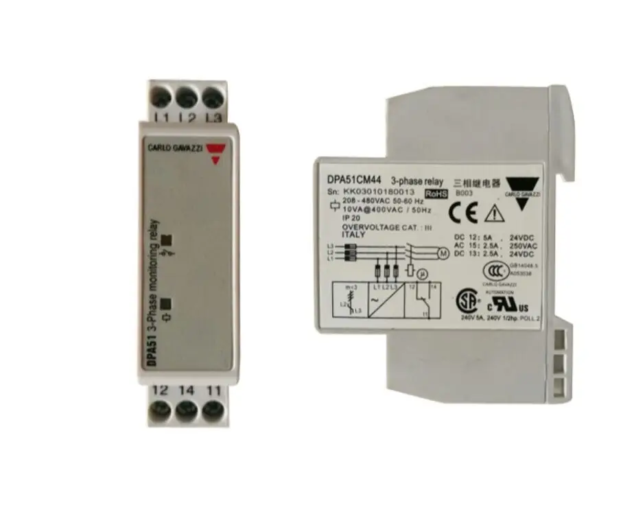

3P Phase Failure Relay Solid Phase Sequence Monitoring Relay DPA51CM44 XJ3-G AC380