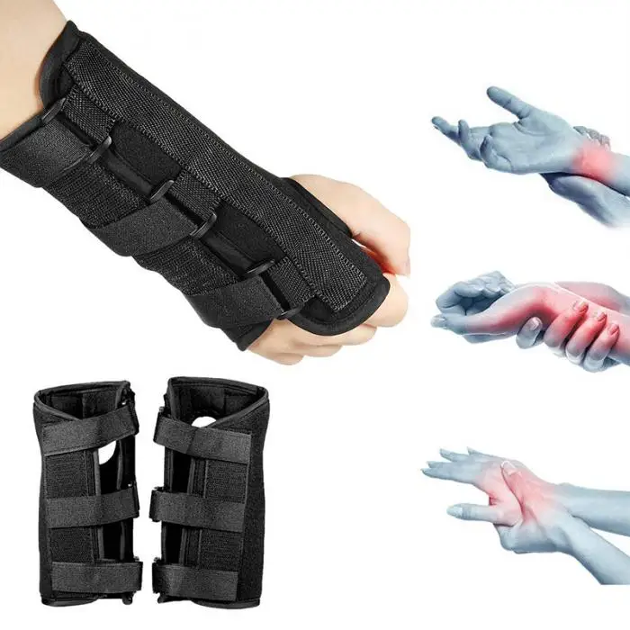 Carpal тоннель поддержка запястья колодки Brace Sprain шина для предплечья защитный ремень LMH66