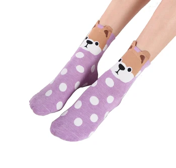 

Autumn Winter Womens crazy Socks Small Ear Cartoon Animal Cute dog Harajuku meias Funny Socks Gifts korean kawaii animal print