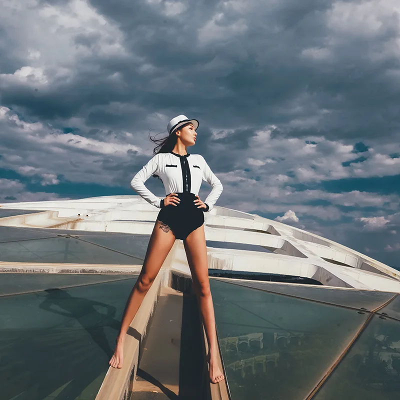 

Swimwear 2019 Bathing Suit Women One Piece Bikini Jumpsuit Female Web Ferris Magazine Suits Solid Polyester Sierra Surfer 1