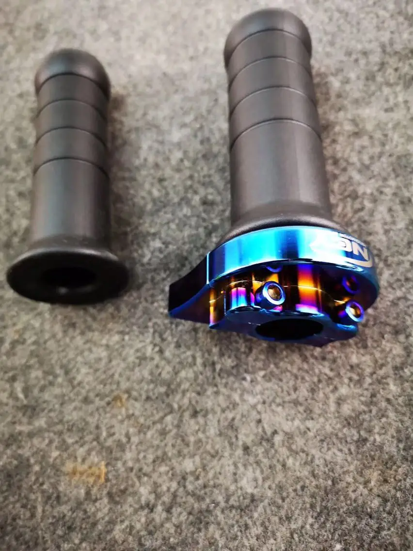 Motorcycle Handlebar Grips Throttle With Double Bearings For 22mm Handlebar For Honda Yamaha Scooter Dirt Bike Modify Rainbown