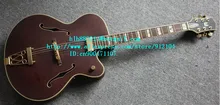 free shipping new 6 strings hollow electric guitar in red with mahogany body for jazz music made in China LL18
