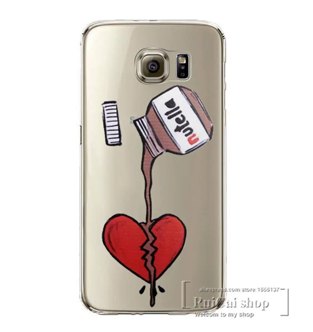 Cute Tumblr Nutella Design Clear Case Cover For Samsung