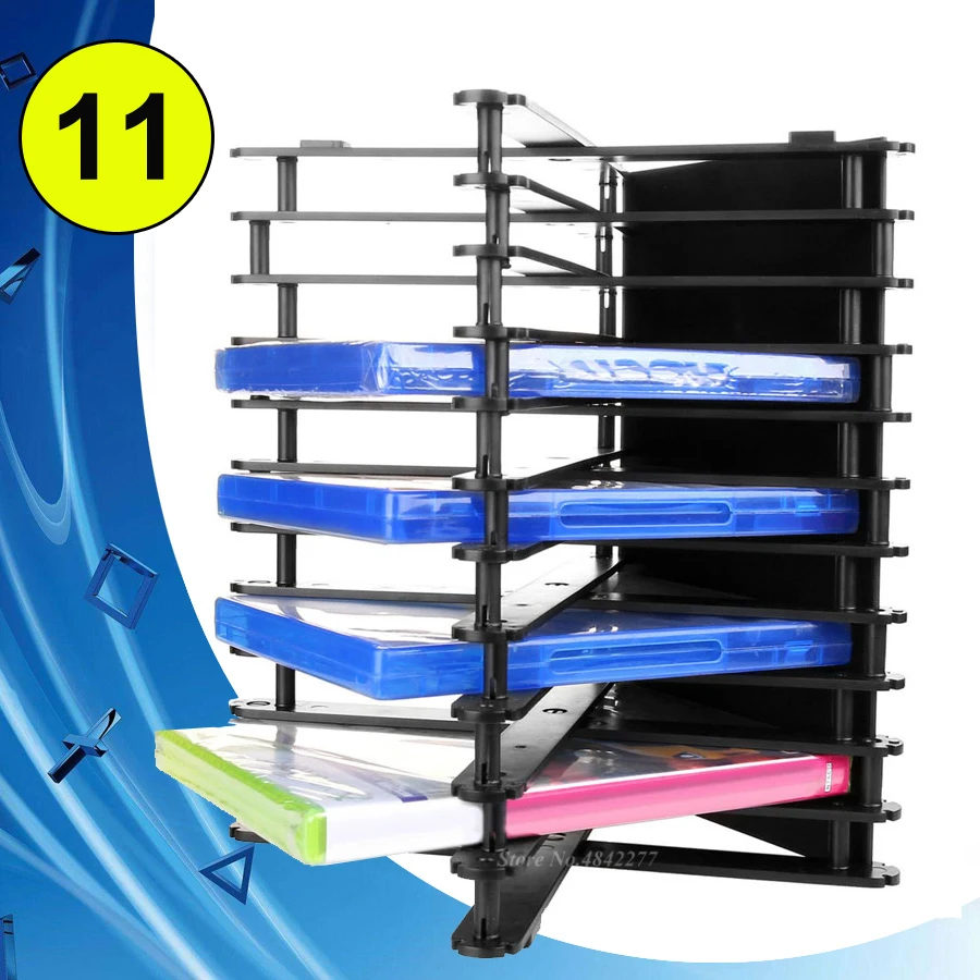 

PS4 Game CD Holder Compact Games Tower Folding Disc Storage Stand Bracket Holder CD/DVD Rack PS 4 Accessories Play Station 4
