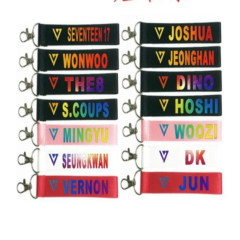 

KPOP SEVENTEEN 17 Laser Phone Hope Key Chain key ring,Offical Fans,H509