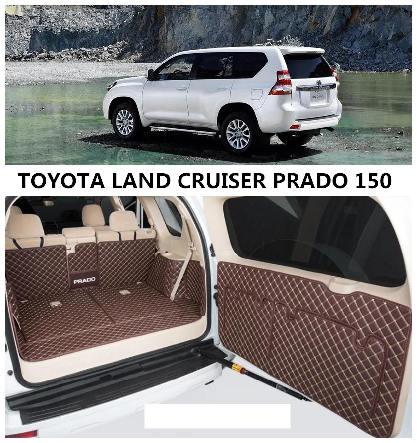 For TOYOTA LAND CRUISER PRADO 150 2010-2019 Cargo Liner Trunk Mats Surrounded by all Carpets High Quality Embroidery Leather Mat For TOYOTA LAND CRUISER PRADO 150 2010-2019 Cargo Liner Trunk Mats Surrounded by all Carpets High Quality Embroidery Leather Mat