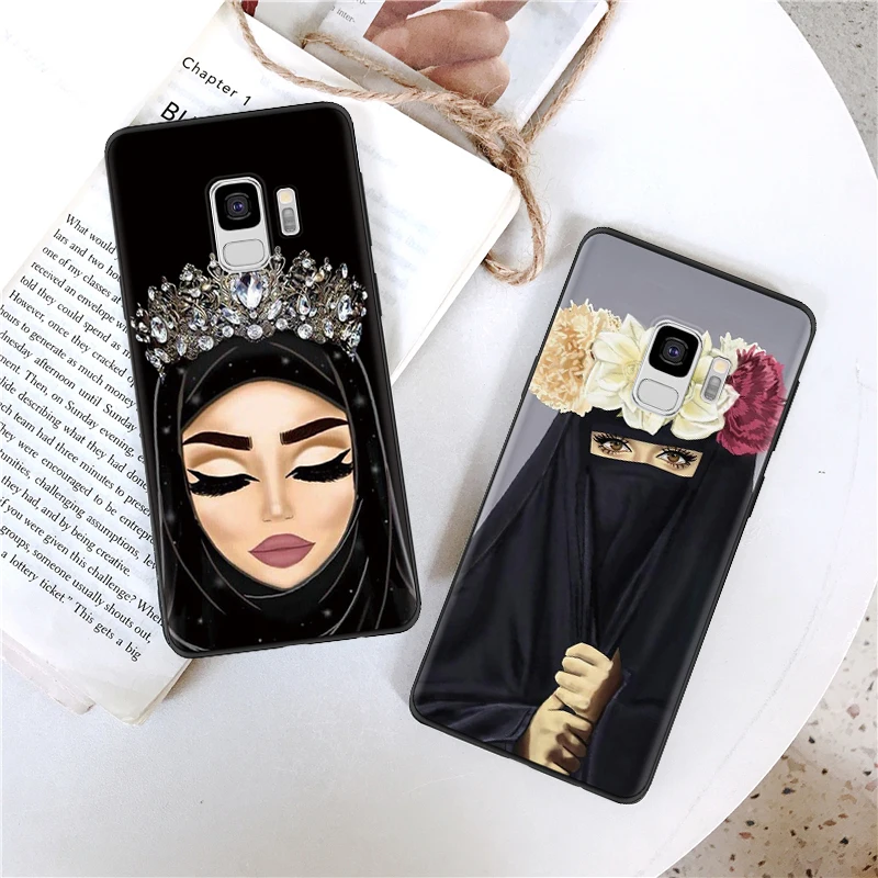 

For Samsung Galaxy J5 J7 J4 J6 Plus 2018 Prime J3 2016 2017 M10 M20 M30 Muslim Islamic Eyes Hijab Girl Case FOR Samsung Note 9 8