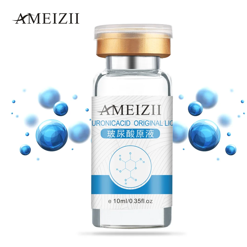 Ameizii 100% чистая Гиалуроновая кислота 24k золото лифинг отбеливающая Сыворотка для