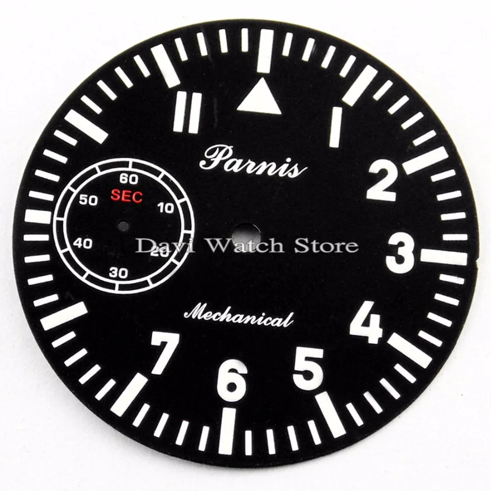 

Parnis Blue Luminous 38.9mm dial fit ETA 6497 st36 movement mens watch watch faces